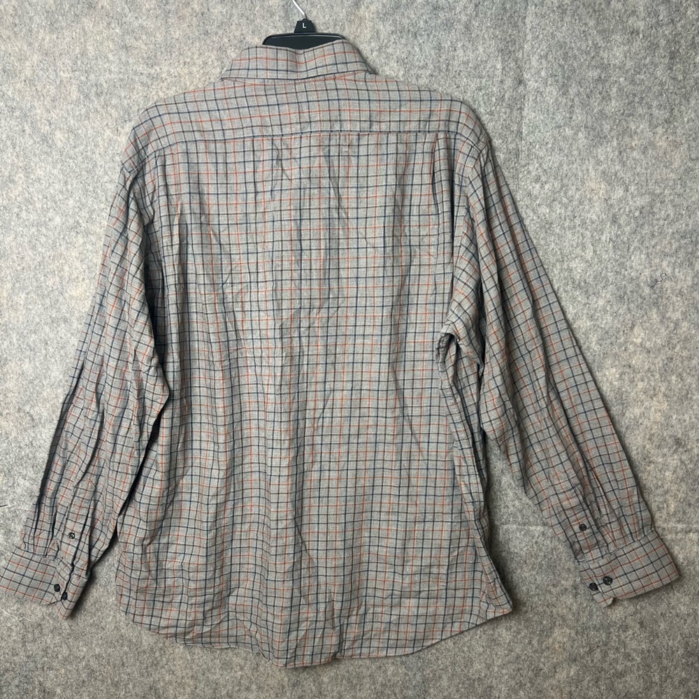 Hart Schaffner Marx Mens XL Gray Plaid Button Down Long Sleeve Shirt - Picture 6 of 7